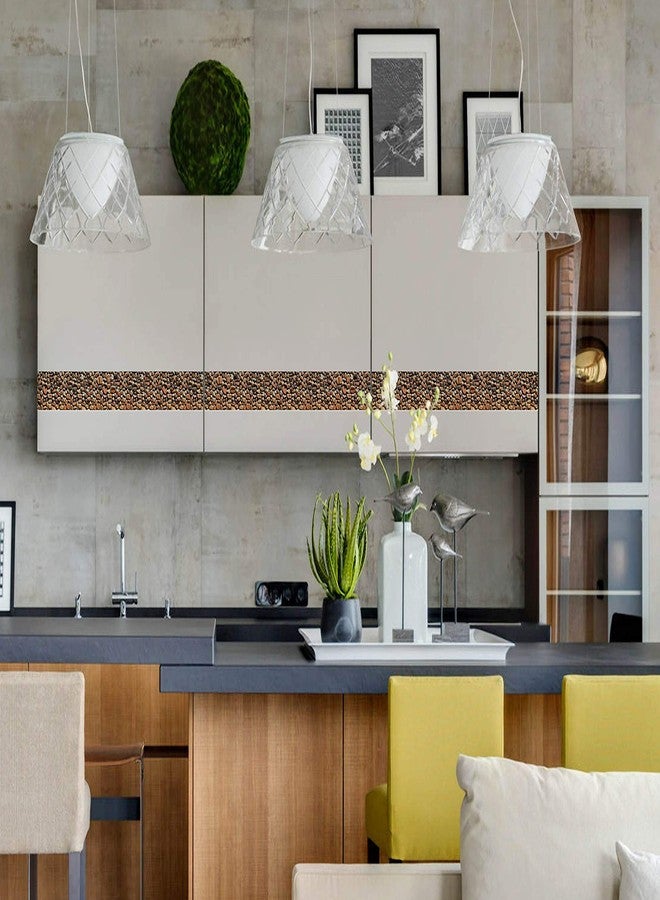 WallDesign شريط حائط WallDesign - بنمط حصى - ملصق PVC لامع مقاوم للماء - لفة 3 بوصات × 10 أقدام - للحمامات، وبلاط الأبواب، وتزيين الأرضيات - Image 2